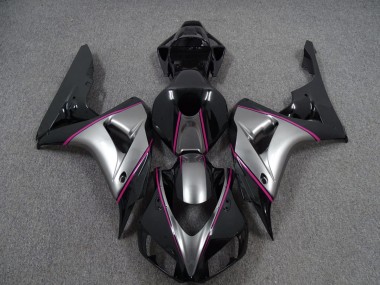 2006-2007 Silver with Pink Pin Stripe Honda CBR1000RR Motorcycle Fairing