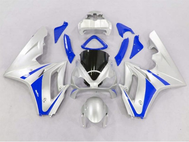 2006-2008 Silver and Blue Triumph Daytona 675 Motorcycle Fairing 2006-2008 Silver and Blue Triumph Daytona 675 Motorcycle Fairing