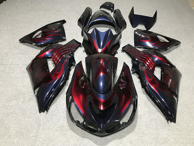2006-2011 Flame Kawasaki ZX14R Motorcycle Fairing 2006-2011 Flame Kawasaki ZX14R Motorcycle Fairing