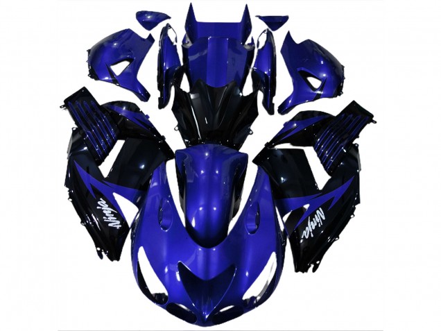 2006-2011 Gloss Blue and Black Kawasaki ZX14R Motorcycle Fairing 2006-2011 Gloss Blue and Black Kawasaki ZX14R Motorcycle Fairing