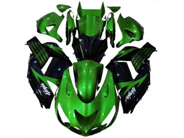 2006-2011 Gloss Green and Black Kawasaki ZX14R Motorcycle Fairing