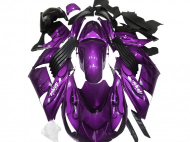 2006-2011 Gloss Purple & Flame Kawasaki ZX14R Motorcycle Fairing