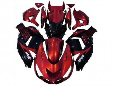 2006-2011 Gloss Red and Black Kawasaki ZX14R Motorcycle Fairing