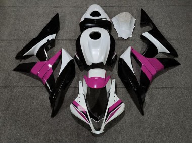 2007-2008 Black White and Pink Honda CBR600RR Motorcycle Fairing