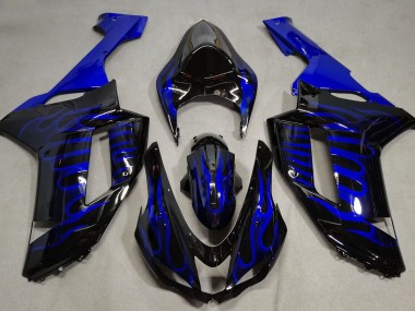 2007-2008 Blue Flame Kawasaki ZX6R Motorcycle Fairing