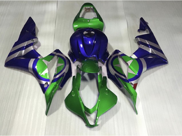 2007-2008 Blue Green Captain America Honda CBR600RR Motorcycle Fairing 2007-2008 Blue Green Captain America Honda CBR600RR Motorcycle Fairing
