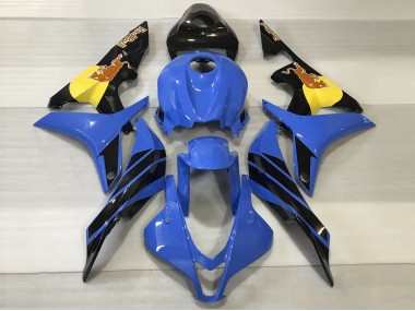 2007-2008 Blue & Orange Bull Honda CBR600RR Motorcycle Fairing