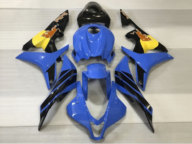 2007-2008 Blue & Orange Bull Honda CBR600RR Motorcycle Fairing 2007-2008 Blue & Orange Bull Honda CBR600RR Motorcycle Fairing