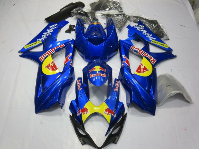 2007-2008 Blue Red Bull Suzuki GSXR 1000 Motorcycle Fairing 2007-2008 Blue Red Bull Suzuki GSXR 1000 Motorcycle Fairing