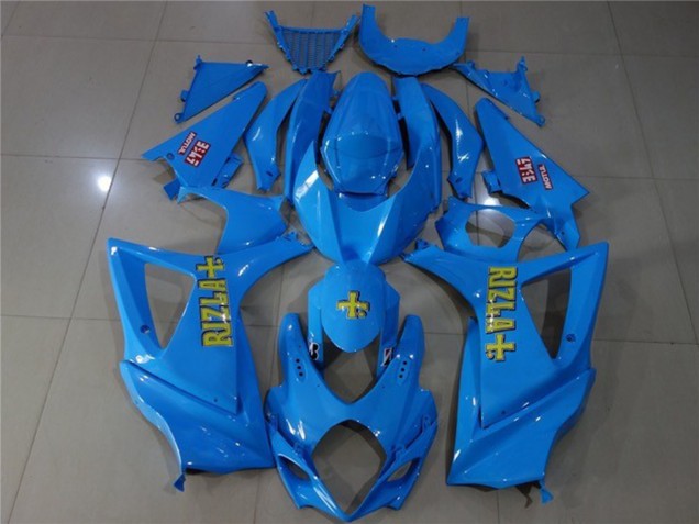 2007-2008 Blue Rizzla 07-08 Suzuki GSXR 1000 Motorcycle Fairing 2007-2008 Blue Rizzla 07-08 Suzuki GSXR 1000 Motorcycle Fairing