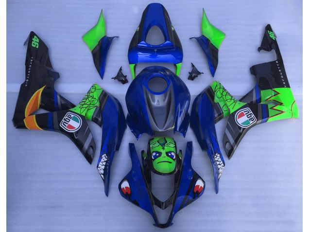 2007-2008 Blue and Green Shark Honda CBR600RR Motorcycle Fairing 2007-2008 Blue and Green Shark Honda CBR600RR Motorcycle Fairing