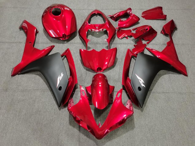 2007-2008 Candy Red & Black Yamaha R1 Motorcycle Fairing 2007-2008 Candy Red & Black Yamaha R1 Motorcycle Fairing