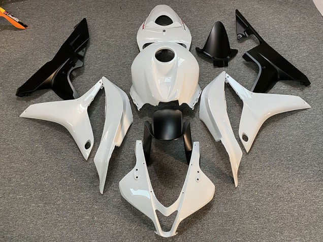 2007-2008 Clean White and Black Honda CBR600RR Motorcycle Fairing