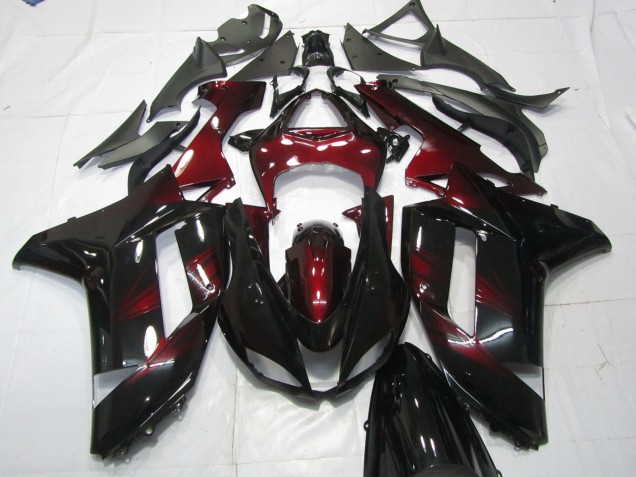 2007-2008 Deep Red Kawasaki ZX6R Motorcycle Fairing 2007-2008 Deep Red Kawasaki ZX6R Motorcycle Fairing
