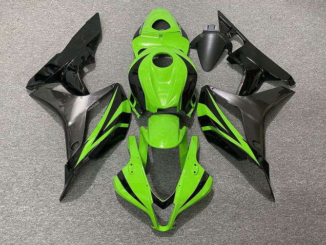 2007-2008 Electric Green OEM Style & Grey Honda CBR600RR Motorcycle Fairing