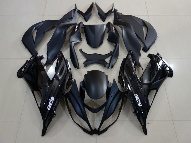 2007-2008 Gloss Black 636 Logo Kawasaki ZX6R Motorcycle Fairing 2007-2008 Gloss Black 636 Logo Kawasaki ZX6R Motorcycle Fairing