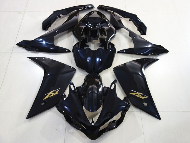 2007-2008 Gloss Black Gold Yamaha R1 Motorcycle Fairing