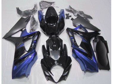2007-2008 Gloss Black and Blue Suzuki GSXR 1000 Motorcycle Fairing
