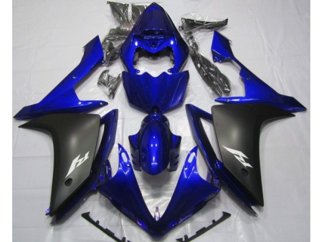 2007-2008 Gloss Blue and Black Yamaha R1 Motorcycle Fairing 2007-2008 Gloss Blue and Black Yamaha R1 Motorcycle Fairing