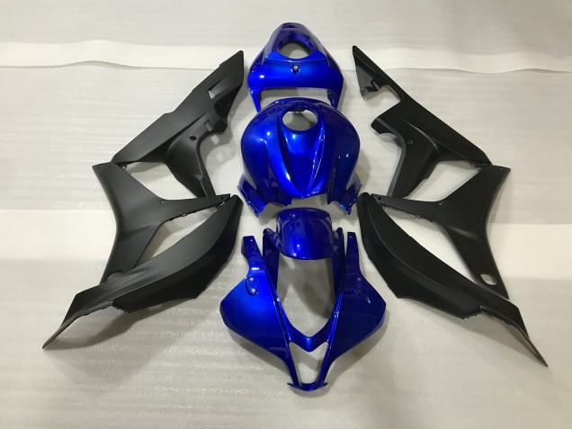2007-2008 Gloss Blue and Matte Black Honda CBR600RR Motorcycle Fairing 2007-2008 Gloss Blue and Matte Black Honda CBR600RR Motorcycle Fairing