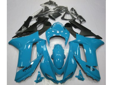 2007-2008 Gloss Light Blue Kawasaki ZX6R Motorcycle Fairing