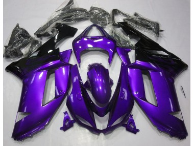 2007-2008 Gloss Purple & Black Kawasaki ZX6R Motorcycle Fairing
