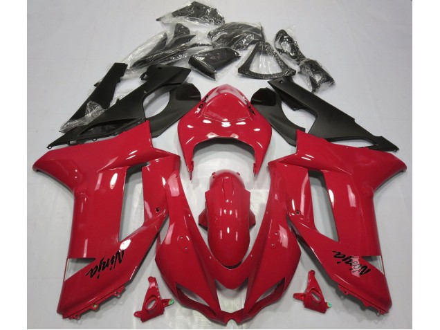 2007-2008 Gloss Red Kawasaki ZX6R Motorcycle Fairing 2007-2008 Gloss Red Kawasaki ZX6R Motorcycle Fairing