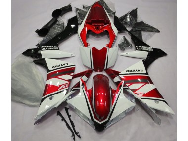 2007-2008 Gloss White and Red Yamaha R1 Motorcycle Fairing