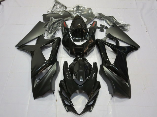 2007-2008 Gloss and Matte Black Suzuki GSXR 1000 Motorcycle Fairing 2007-2008 Gloss and Matte Black Suzuki GSXR 1000 Motorcycle Fairing