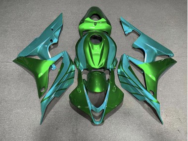 2007-2008 Green & Teal Honda CBR600RR Motorcycle Fairing