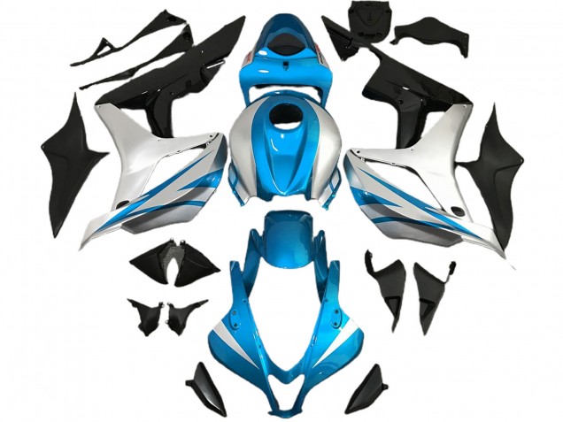 2007-2008 Light Blue and Silver OEM Style Honda CBR600RR Motorcycle Fairing 2007-2008 Light Blue and Silver OEM Style Honda CBR600RR Motorcycle Fairing