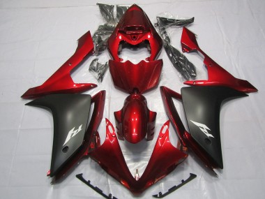 2007-2008 Maroon and Matte Yamaha R1 Motorcycle Fairing