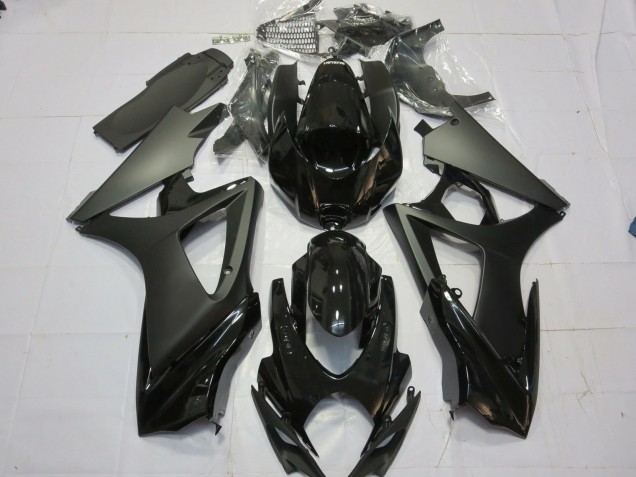 2007-2008 Matte Black Gloss Black Suzuki GSXR 1000 Motorcycle Fairing 2007-2008 Matte Black Gloss Black Suzuki GSXR 1000 Motorcycle Fairing