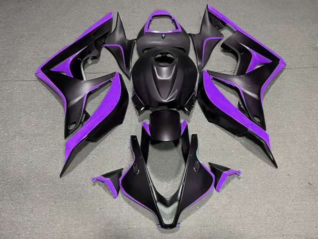2007-2008 Matte Black & Purple Honda CBR600RR Motorcycle Fairing 2007-2008 Matte Black & Purple Honda CBR600RR Motorcycle Fairing