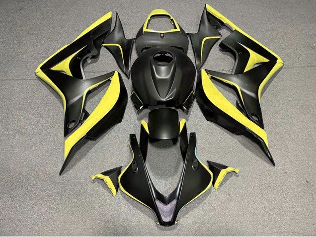 2007-2008 Matte Black & Yellow Honda CBR600RR Motorcycle Fairing 2007-2008 Matte Black & Yellow Honda CBR600RR Motorcycle Fairing