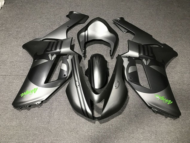 2007-2008 Matte Silver & Skull Kawasaki ZX6R Motorcycle Fairing 2007-2008 Matte Silver & Skull Kawasaki ZX6R Motorcycle Fairing