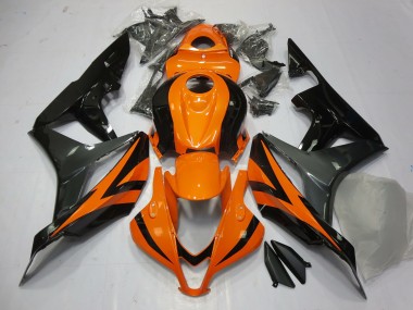2007-2008 Orange Grey and Black Honda CBR600RR Motorcycle Fairing