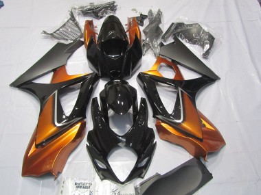 2007-2008 Orange and Black Suzuki GSXR 1000 Motorcycle Fairing