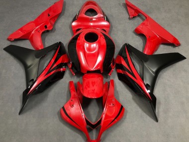 2007-2008 Pearl Red & Black Honda CBR600RR Motorcycle Fairing