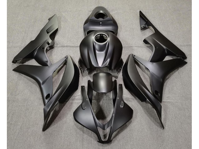 2007-2008 Plain Matte Black Honda CBR600RR Motorcycle Fairing