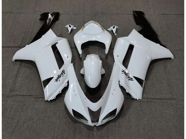 2007-2008 Plain White Gloss Kawasaki ZX6R Motorcycle Fairing 2007-2008 Plain White Gloss Kawasaki ZX6R Motorcycle Fairing