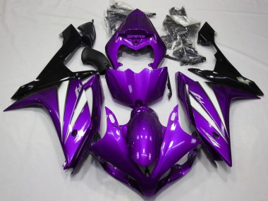 2007-2008 Purple White and Black Yamaha R1 Motorcycle Fairing