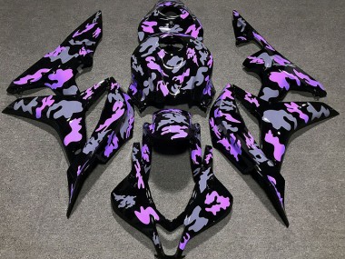 2007-2008 Purple and Grey Camouflage Honda CBR600RR Motorcycle Fairing