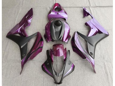 2007-2008 Purple and Matte Black Honda CBR600RR Motorcycle Fairing