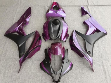 2007-2008 Purple and Matte Black Honda CBR600RR Motorcycle Fairing