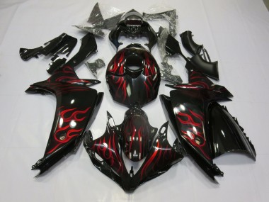2007-2008 Red Flame Yamaha R1 Motorcycle Fairing