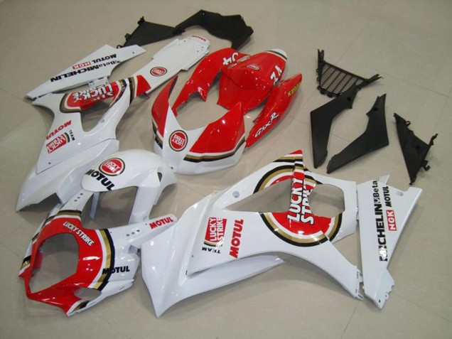 2007-2008 Red Lucky Strike Suzuki GSXR 1000 Motorcycle Fairing 2007-2008 Red Lucky Strike Suzuki GSXR 1000 Motorcycle Fairing