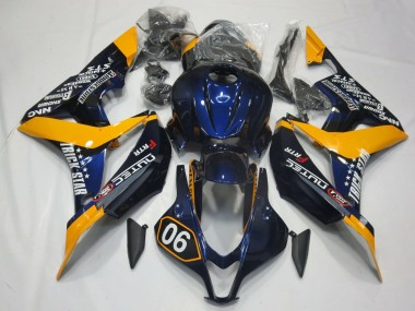2007-2008 Special Deep Blue and Yellow Honda CBR600RR Motorcycle Fairing