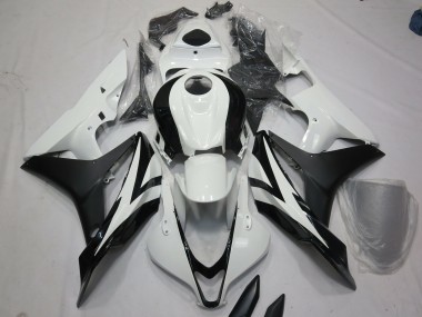 2007-2008 White and Black OEM Style Honda CBR600RR Motorcycle Fairing