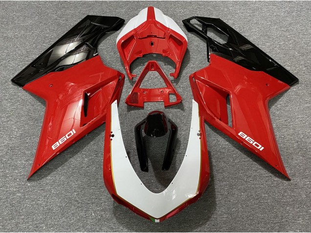 2007-2014 Black Red White Ducati Ducati 848 1098 1198 Motorcycle Fairing 2007-2014 Black Red White Ducati Ducati 848 1098 1198 Motorcycle Fairing